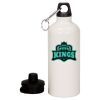 20 oz Aluminum Water Bottle with Carabiner Thumbnail