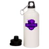 20 oz Aluminum Water Bottle with Carabiner Thumbnail