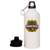 20 oz Aluminum Water Bottle with Carabiner Thumbnail