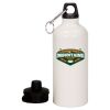 20 oz Aluminum Water Bottle with Carabiner Thumbnail