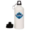 20 oz Aluminum Water Bottle with Carabiner Thumbnail