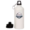 20 oz Aluminum Water Bottle with Carabiner Thumbnail