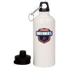 20 oz Aluminum Water Bottle with Carabiner Thumbnail