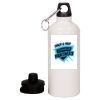 20 oz Aluminum Water Bottle with Carabiner Thumbnail