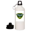 20 oz Aluminum Water Bottle with Carabiner Thumbnail