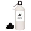20 oz Aluminum Water Bottle with Carabiner Thumbnail