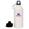 20 oz Aluminum Water Bottle with Carabiner Thumbnail