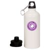 20 oz Aluminum Water Bottle with Carabiner Thumbnail