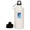 20 oz Aluminum Water Bottle with Carabiner Thumbnail