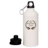 20 oz Aluminum Water Bottle with Carabiner Thumbnail