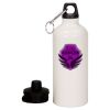 20 oz Aluminum Water Bottle with Carabiner Thumbnail