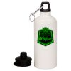 20 oz Aluminum Water Bottle with Carabiner Thumbnail