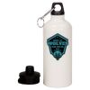20 oz Aluminum Water Bottle with Carabiner Thumbnail
