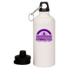 20 oz Aluminum Water Bottle with Carabiner Thumbnail