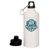 20 oz Aluminum Water Bottle with Carabiner Thumbnail