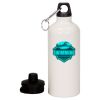 20 oz Aluminum Water Bottle with Carabiner Thumbnail
