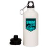 20 oz Aluminum Water Bottle with Carabiner Thumbnail