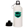 20 oz Aluminum Water Bottle with Carabiner Thumbnail