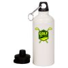 20 oz Aluminum Water Bottle with Carabiner Thumbnail