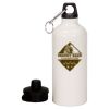 20 oz Aluminum Water Bottle with Carabiner Thumbnail
