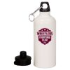 20 oz Aluminum Water Bottle with Carabiner Thumbnail