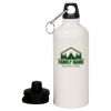 20 oz Aluminum Water Bottle with Carabiner Thumbnail