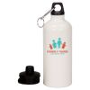 20 oz Aluminum Water Bottle with Carabiner Thumbnail