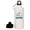20 oz Aluminum Water Bottle with Carabiner Thumbnail