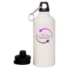 20 oz Aluminum Water Bottle with Carabiner Thumbnail
