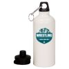 20 oz Aluminum Water Bottle with Carabiner Thumbnail