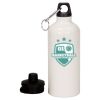 20 oz Aluminum Water Bottle with Carabiner Thumbnail