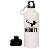 20 oz Aluminum Water Bottle with Carabiner Thumbnail