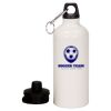 20 oz Aluminum Water Bottle with Carabiner Thumbnail