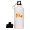 20 oz Aluminum Water Bottle with Carabiner Thumbnail