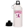 20 oz Aluminum Water Bottle with Carabiner Thumbnail