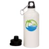 20 oz Aluminum Water Bottle with Carabiner Thumbnail
