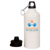 20 oz Aluminum Water Bottle with Carabiner Thumbnail