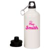 20 oz Aluminum Water Bottle with Carabiner Thumbnail