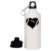 20 oz Aluminum Water Bottle with Carabiner Thumbnail