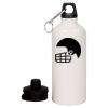 20 oz Aluminum Water Bottle with Carabiner Thumbnail