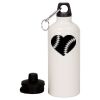 20 oz Aluminum Water Bottle with Carabiner Thumbnail