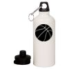 20 oz Aluminum Water Bottle with Carabiner Thumbnail