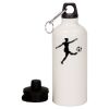 20 oz Aluminum Water Bottle with Carabiner Thumbnail