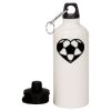 20 oz Aluminum Water Bottle with Carabiner Thumbnail