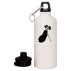 20 oz Aluminum Water Bottle with Carabiner Thumbnail