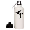 20 oz Aluminum Water Bottle with Carabiner Thumbnail