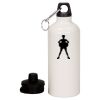 20 oz Aluminum Water Bottle with Carabiner Thumbnail