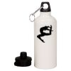20 oz Aluminum Water Bottle with Carabiner Thumbnail