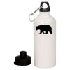 20 oz Aluminum Water Bottle with Carabiner Thumbnail