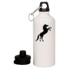 20 oz Aluminum Water Bottle with Carabiner Thumbnail
